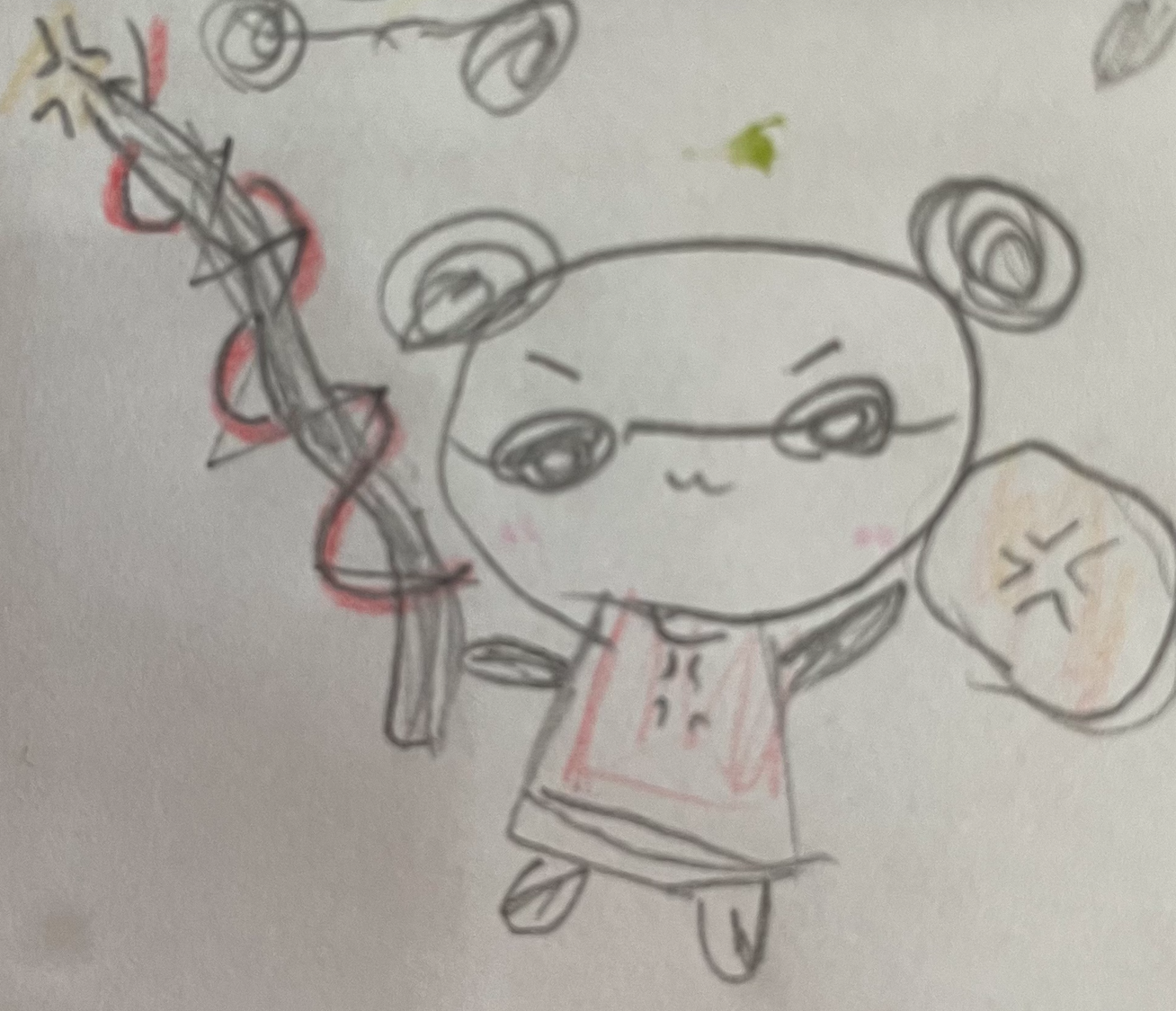 弓と袋を持つパイルの原画
